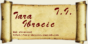 Tara Ibročić vizit kartica